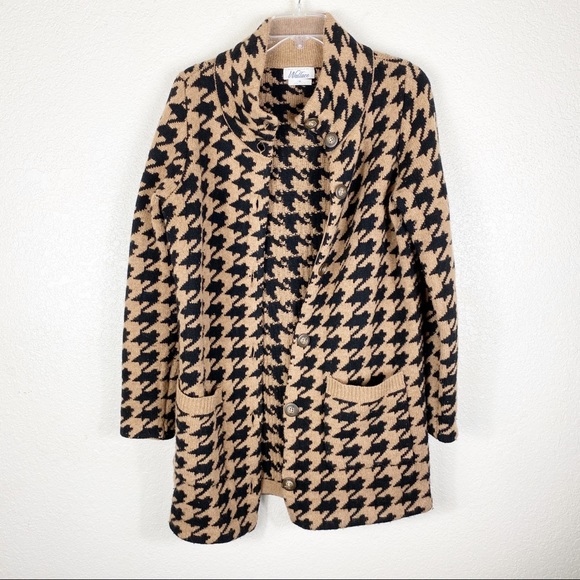 Madewell Black and Tan Houndstooth Cardigan - Picture 2 of 7